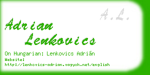 adrian lenkovics business card